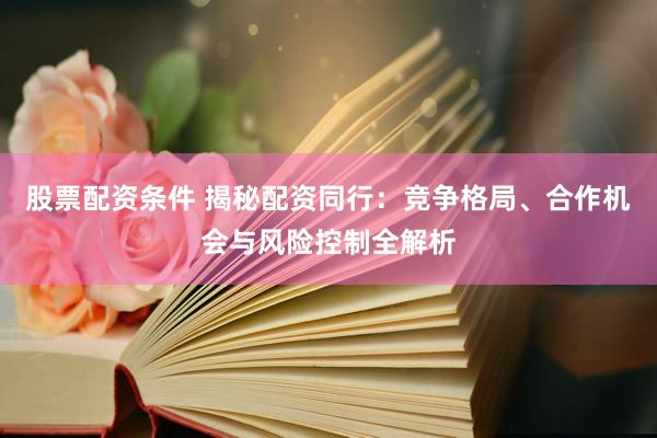 股票配资条件 揭秘配资同行：竞争格局、合作机会与风险控制全解析