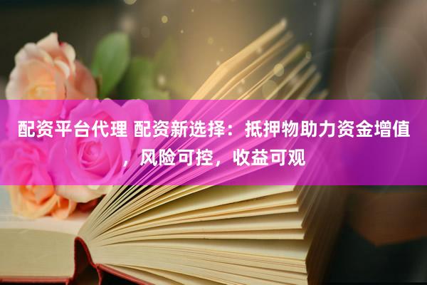 配资平台代理 配资新选择：抵押物助力资金增值，风险可控，收益可观