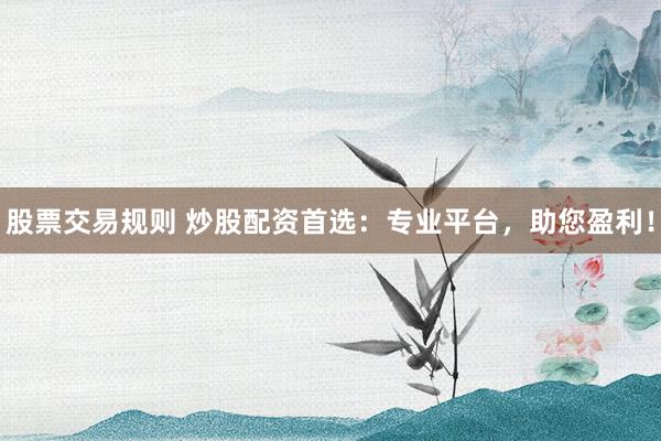 股票交易规则 炒股配资首选：专业平台，助您盈利！