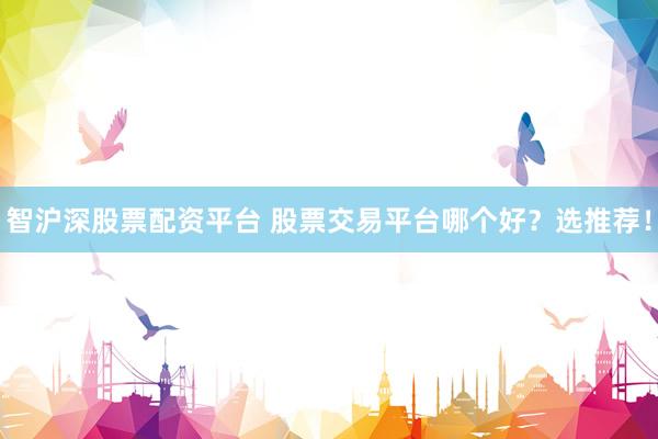智沪深股票配资平台 股票交易平台哪个好？选推荐！
