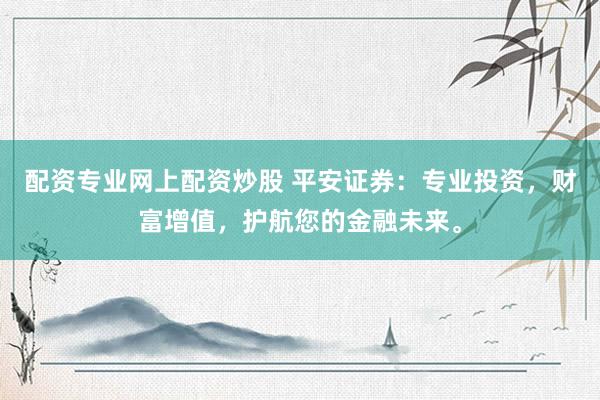 配资专业网上配资炒股 平安证券：专业投资，财富增值，护航您的金融未来。