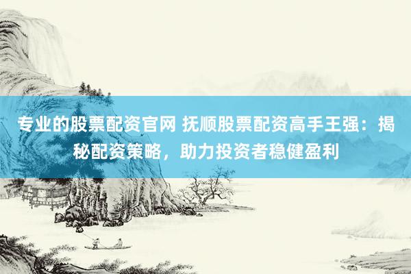 专业的股票配资官网 抚顺股票配资高手王强：揭秘配资策略，助力投资者稳健盈利