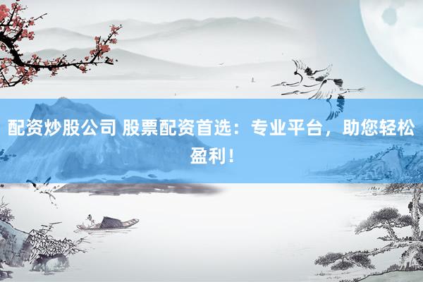 配资炒股公司 股票配资首选：专业平台，助您轻松盈利！