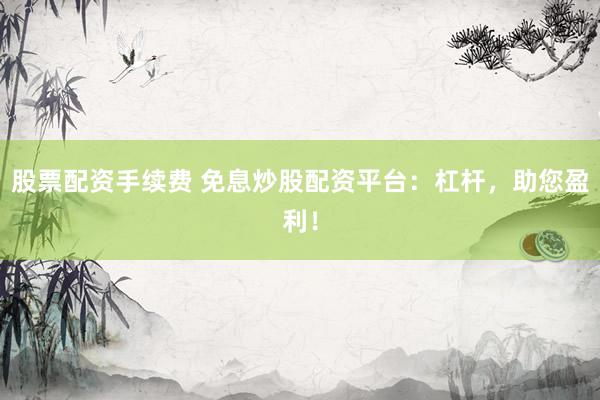 股票配资手续费 免息炒股配资平台：杠杆，助您盈利！