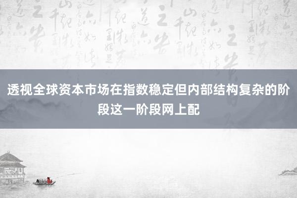 透视全球资本市场在指数稳定但内部结构复杂的阶段这一阶段网上配