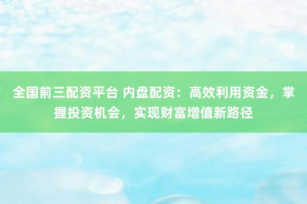 全国前三配资平台 内盘配资：高效利用资金，掌握投资机会，实现财富增值新路径