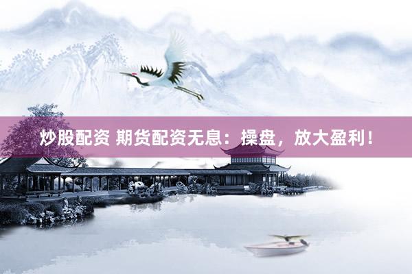 炒股配资 期货配资无息:操盘,放大盈利!