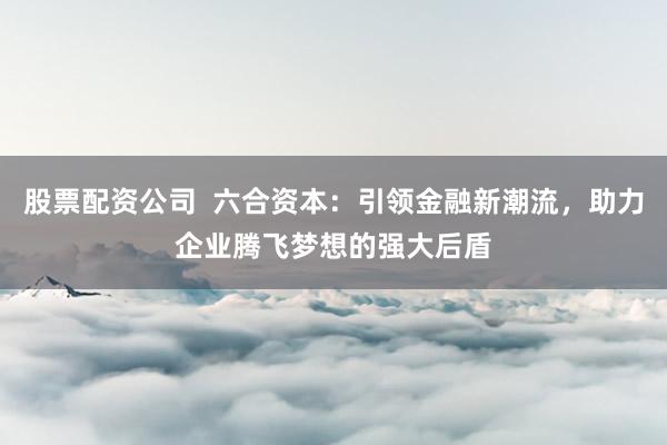 股票配资公司  六合资本：引领金融新潮流，助力企业腾飞梦想的强大后盾