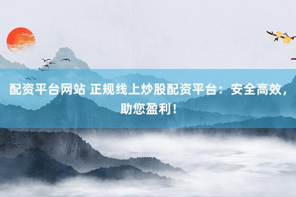 配资平台网站 正规线上炒股配资平台：安全高效，助您盈利！