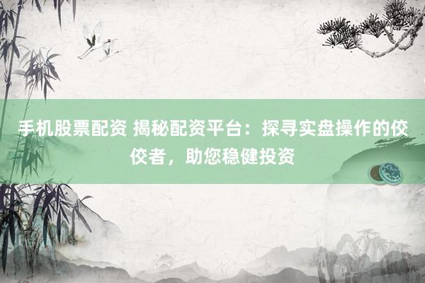 手机股票配资 揭秘配资平台：探寻实盘操作的佼佼者，助您稳健投资